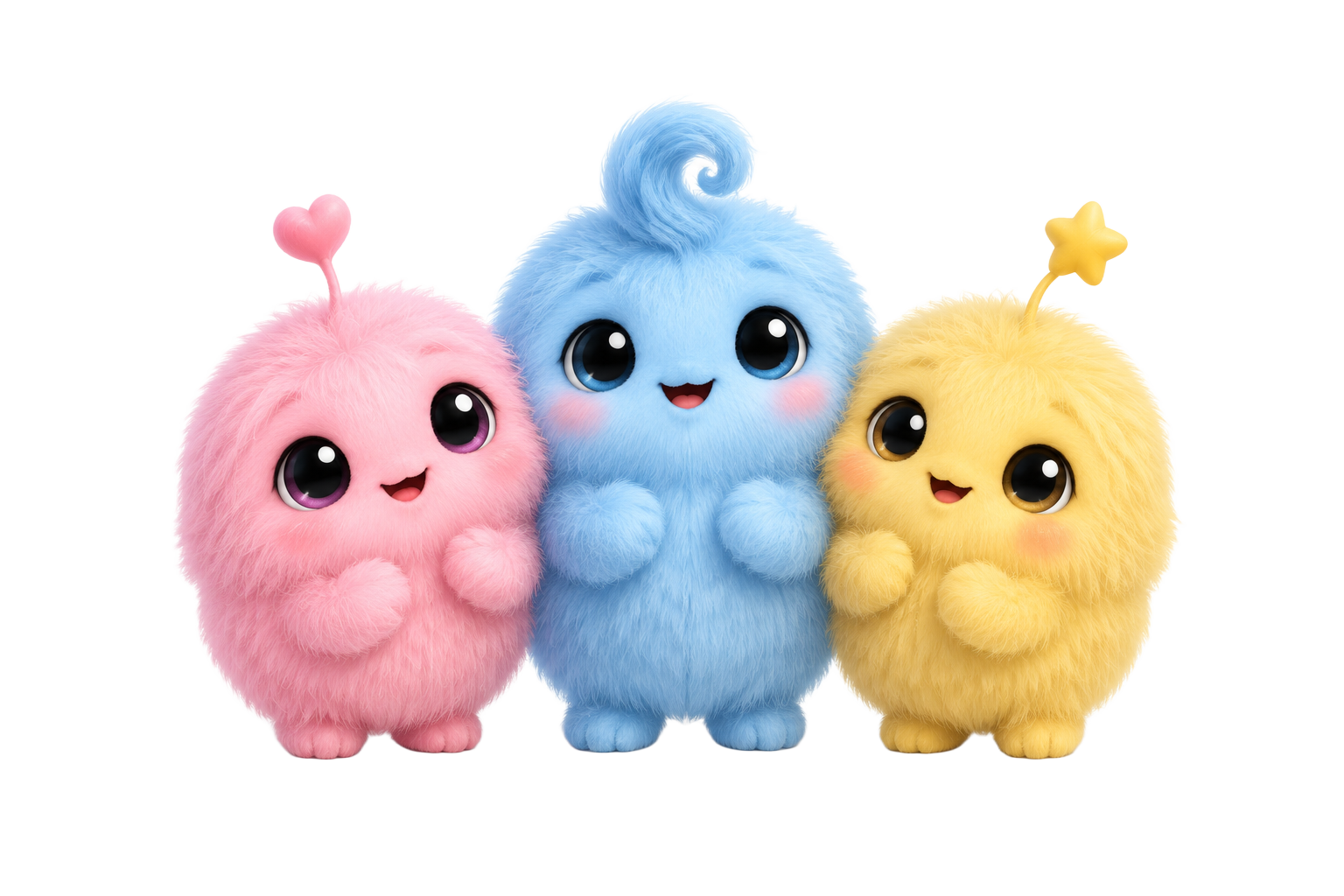 The Pals: Pink, Blue and Yellow